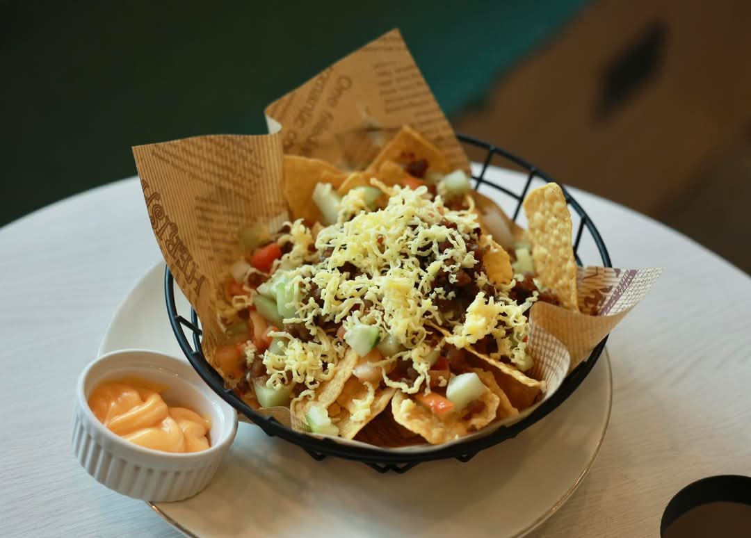 Comfort food dishes served at Angel's Cat Cafe