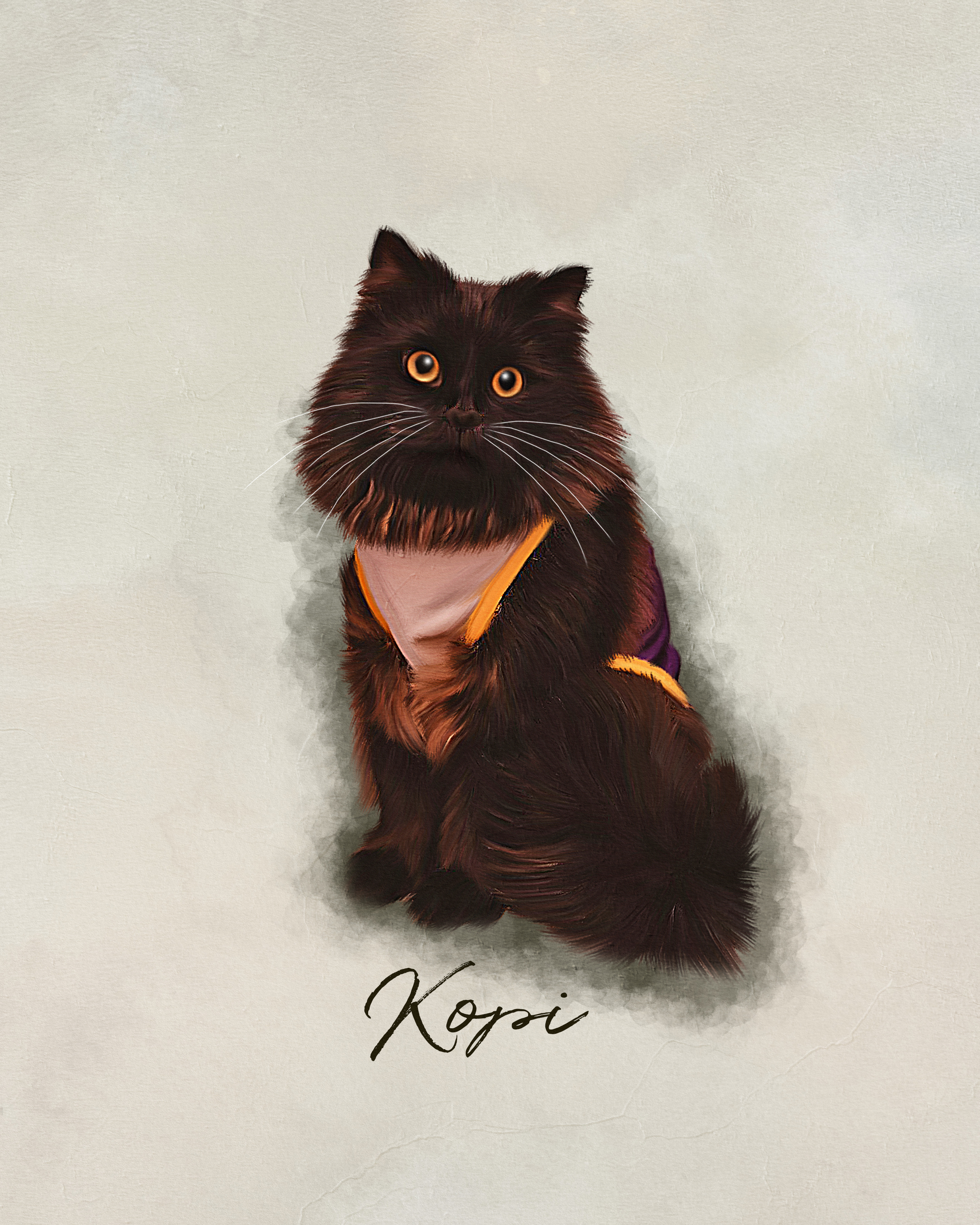 Kopi, a resident cat at Angel's Cat Cafe